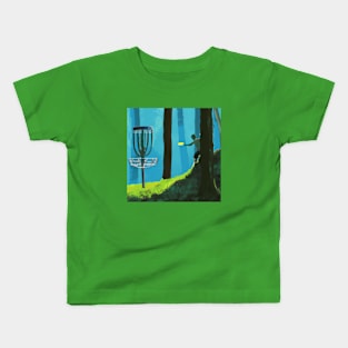 Disc Golf in a Wooded Forest Kids T-Shirt